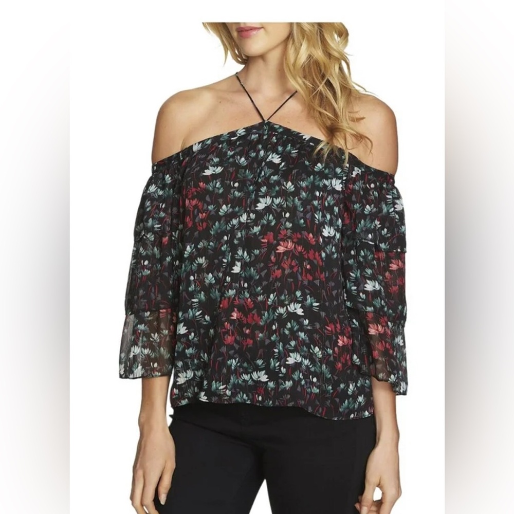 1.State‎ Floral Cold Shoulder Blouse | Size L